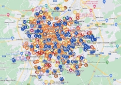 Carte interactive du réseau social bruxellois